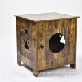 Kotak sampah kayu furnitur kucing modern mewah